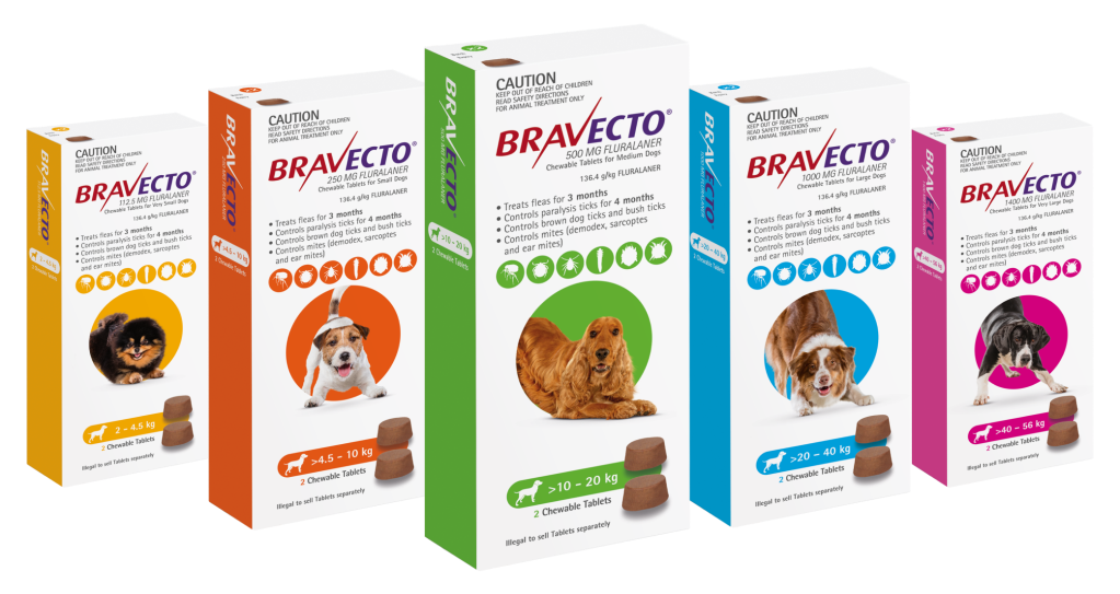 Bravecto Chews for dogs - 2 pack for different weights